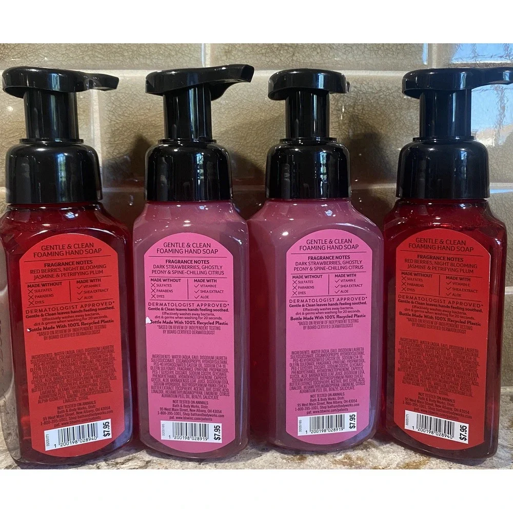 Lot Of 4 Bath & Body Works HALLOWEEN Hand Soap 4 Pack Vampire Blood Ghoul Friend